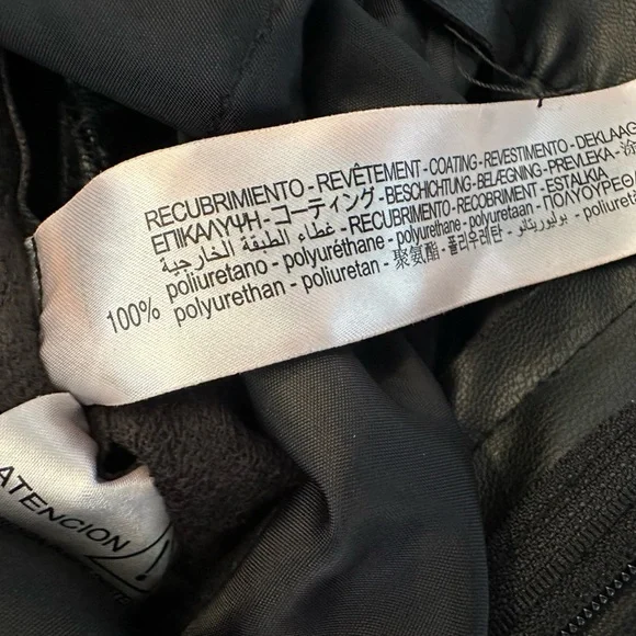 Zara Women's Faux Leather Black Cropped Pants - Picture 12 of 12